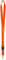 Karteo Schlüsselband orange mit Karabinerhaken und Schnalle [1 Stück] 20 mm Lanyard Ausweishalter zum Umhängen von Ausweishüllen Kartenhüllen Schlüssel