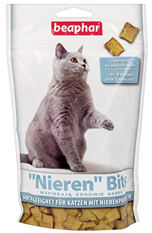 BEAPHAR - Nieren Bits - Für Katzen - Niedriger Natrium- Und Phosphorgehalt, Hochwertiger Proteingehalt - Unterstützt Gesunde Nieren, Verbessert Allgemeine Gesundheit - 150 g