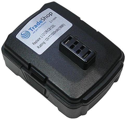 High Performance Lithium Ion Battery 12 V/1500 mAh Replaces Ryobi 130503001 130503005 BPL1220 CB120L for Ryobi BID1201 CAH1 CD100 20LK, CKF1 20LM CR1201 CS1201 HJP001 HJP002 HP612 K LSD1201 CHL12 K