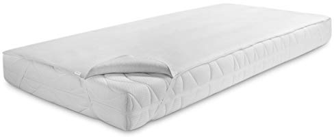 Dormisette Matratzenauflage mit 4 Eckgummis Made in Germany zum Superpreis! - 1B-Ware mit kleinen Schönheitsfehlern - in 3 Größen erhältlich - Lieferung in Rohweiß oder Reinweiß, 180-200 x 200 cm