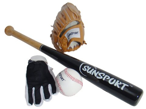 Bex Sport Baseball Gloves, Bat and Ball Set, 71cm,Multi-Colour,513-060