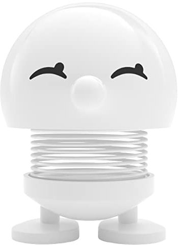Hoptimist Bimble Wackelfigur & Glücksbringer, Skandinavische Deko Figuren für Wohnzimmer, Schreibtisch, Büro, Bürodeko & Lustige Kleine Geschenke, 4,5 x 5,8 x 6,6 cm, Small, Weiß