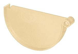 First Plast - Grondaia in PVC 25 semirotonda - Fondo di nascita grondaie PVC 25 - sabbia