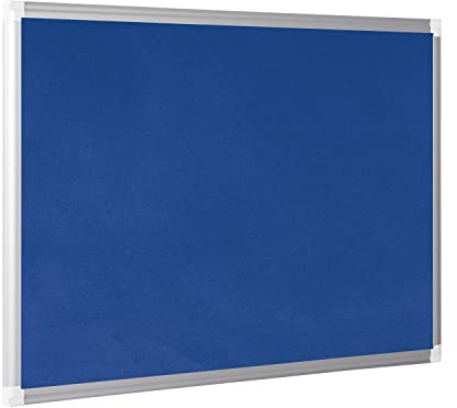 Bi-Office Filztafel New Generation, Pinnwand mit Aluminiumrahmen, 90 x 60 cm, Blau