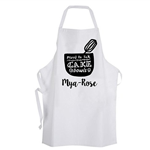 Proud to Lick Cake Bowls Childs Apron Personalised (Toddler)
