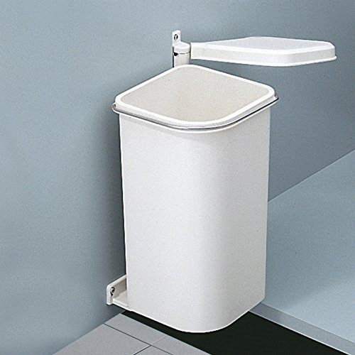 Hailo Abfallsammler 5L | Einbaumülleimer für Drehtür | Swing Pico Kosmetikeimer | Automatische Öffnung ab 30 cm Unterschrank | Platzsparender Mülleimer für Einbauküche | Kunststoff Weiß