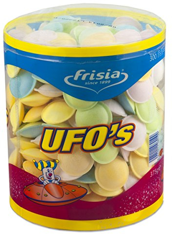 Rose Marketing UK UFO's Sherbert Filled Flying Saucers Drum (Pack of 300)