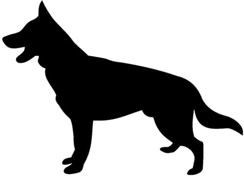 Samunshi® Schäferhund Aufkleber 15 x 10,8cm schwarz