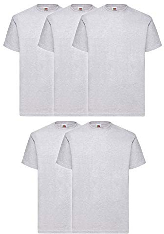 Fruit of the Loom Men's Valueweight Short Sleeve T-Shirt, Heather Grey, X-Large