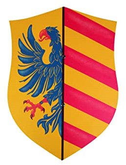 VAH - Stabiles, gebogenes Holz-Ritter Schild - Lancelot [echtes Handwerk | Made in Germany]