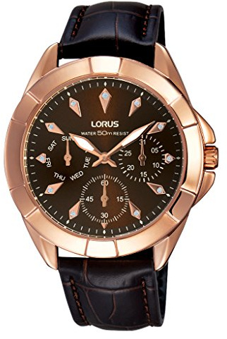 Lorus Watches Damen-Armbanduhr Fashion Analog Quarz Leder RP636CX9