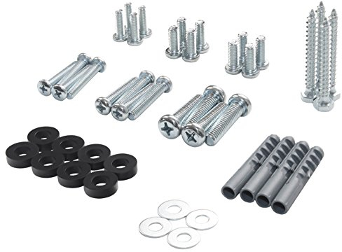 RICOO Set di viti per TV VESA SPZ0400 M5 M6 M8 con tasselli S8 per calcestruzzo massiccio da parete per monitor, 44 pezzi