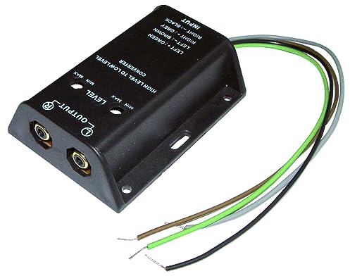 Audioproject A111 - High Low Adapter Subwoofer Converter für Auto Radio Endstufe - Cinch auf Lautsprecherkabel Stecker Verstärker Subwoofer hi Level regelbar