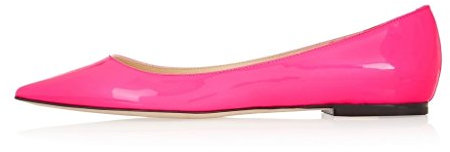 EDEFS Damen Geschlossene Ballerinas Klassische Flache Slipper Flats Halbschuhe Rose Größe EU39