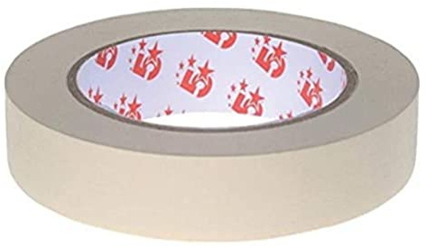 5 Star Masking Tape for Painting 25mm x 50m (6 Pack) White Masking Tape Roll