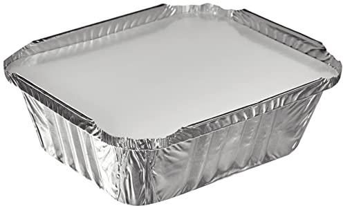 Papstar 14512 Pack 25 Bandejas, Aluminio, Plata, 10 x 12 x 14,5 cm