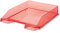 HAN Briefablage Klassik TRANSPARENT, 6 STÜCK Dokumentenablage, Briefkorb, Briefhalter, Papierablage, bis Format A4/C4, 1026-X-29, transparent-rot