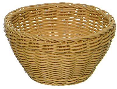APS Korb rund „Profi Line“, beiger Flechtkorb, Körbchen aus Polypropylen, Behältnis aus Flechtwerk, Brötchenkorb, Lebensmittelkorb, Durchmesser Ø 16 cm, Höhe 8 cm
