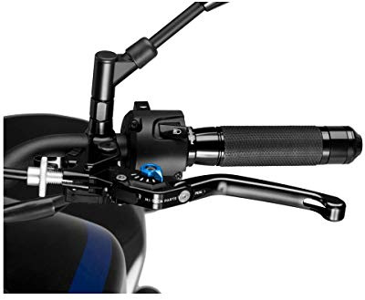 Puig 210NA Black Foldable Clutch Lever with Blue Selector