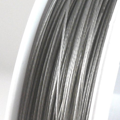 50m Schmuckdraht Basteldraht silbern nylonummantelt 0,38mm Draht -670