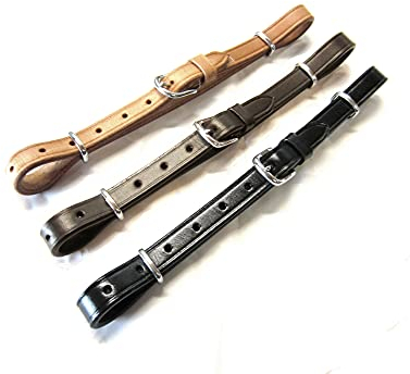 PS Pferdeartikel Kinnriemen oder Nasenriemen Universal und Größenverstellbar Farbe Natur