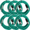 Seismic Audio - SATRXL-M25Green-6Pack - 6 Pack of 25 Ft XLR Male to 1/4 TRS Patch Cable Snake Cords Balanced - Green