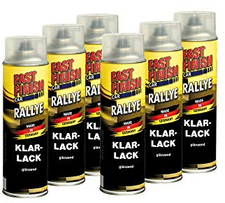 Fast Finish Set: 6x Car Klarlack, glänzend 500ml