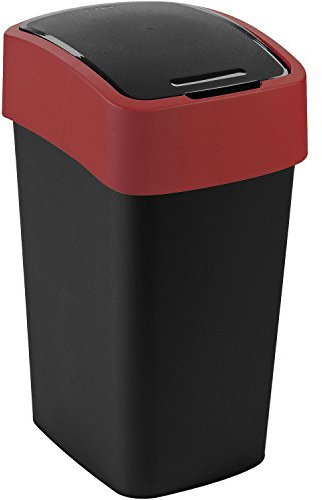 Curver Flip Multipurpose-Waste Bin, Black/Red, 25 Litre
