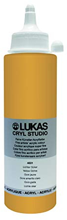 LUKAS Cryl Studio 250 ml, Acrylfarbe in Premium-Qualität, Lichter Ocker