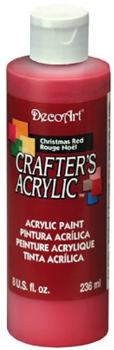 Deco Art Crafters Acrylics Paint, Xmas Red, 236 ml (Pack of 1)