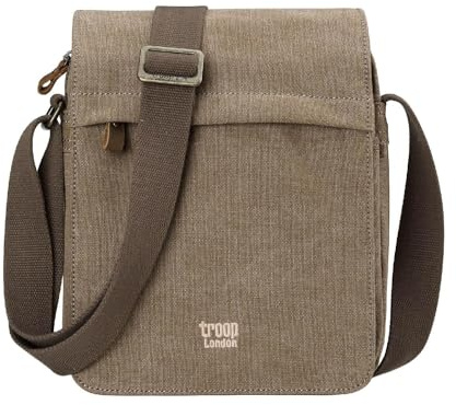 Classic Canvas Across Body Bag, Umhängetasche - TRP0242 - Troop London Farbe Brown