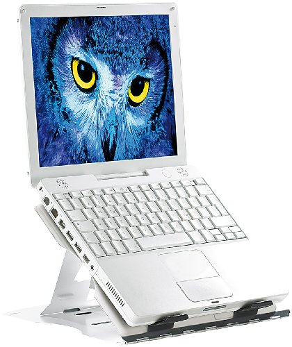 General Office Laptop Ständer Aluminium: Notebook-Ständer aus Aluminium, mit Drehteller (Notebook Stütze, Notebook-Ständer Schreibtisch, Homeoffice)