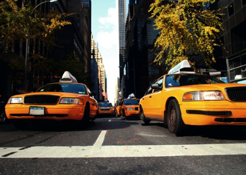 authentic CARD 3D Postkarte 'Yellow Cabs, New York City' - Greeting Card - Dankeschön - New York City Fans