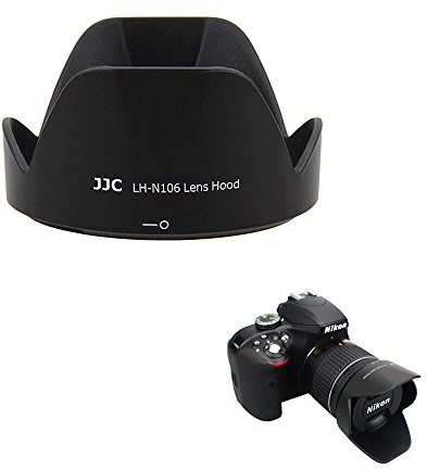 JJC Gegenlichtblende für Objektiv Nikon 1 Nikkor VR 10 – 100 mm f/4.0 – 5.6 (ersetzt Nikon hb-n106)