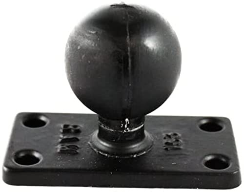 Base rectangular Ram-Mount RAM-202U-153 con esfera y medidas 3,81 cm x 7,62 cm, base (1,5 x 3 pulgadas)