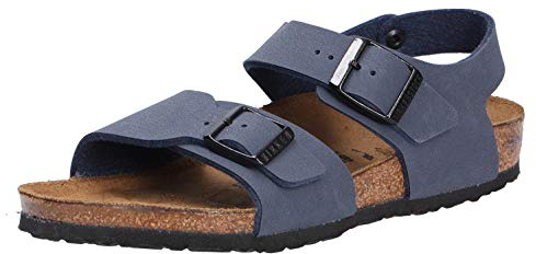 BIRKENSTOCK Kids New York 87771, Unisex-Kinder Knöchelriemchen, Blau (Navy), 36 EU (3.5 UK)