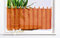 Gardinenbox Scheibengardine Uni Voile, 50x160, Terrakotta, 61070