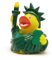 Duckshop I Badeente New York I Quietscheente Freiheitsstatue I L: 7,5 cm - inkl. Quietscheentchen-Schlüsselanhänger im Set I Geschenk Amerika Reise I Geschenk Reise New York I Souvenir