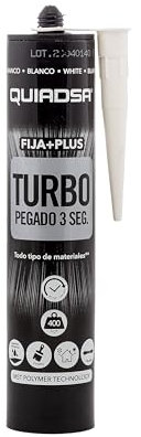 Quiadsa FIJA + PLUS. TURBO Blanco, pegado y sujeción inmediata en 3 segundos. Todo tipo de materiales.