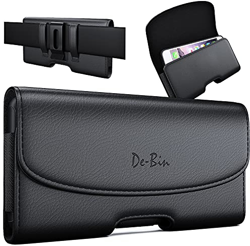 DeBin Cell Phone Holster for iPhone SE, iPhone 8, 7, 6s Belt Case with Belt Clip Carrying Pouch Holder Cover (Fits Apple iPhone SE, 8 with Protective Case on)