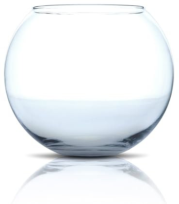 Amtra Crystal Globe - Fishbowl en Verre Transparent, Goldfish Aquarium, Soufflé Bouche, 30 cm
