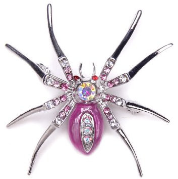 Brosche Kiefer Spinne Strass eblouissante – Rosa