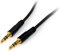 StarTech.com Slim 3.5mm Stereo Audio Cable 10 Foot Black (3m)