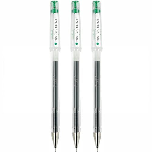 Pilot G-TEC-C4 Gel-Tintenroller, Grün, 3 Stück