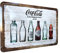 Nostalgic-Art Retro Blechpostkarte, 10 x 14 cm, Coca-Cola – Bottle Timeline – Geschenk-Idee für Coke-Fans, Original Lizenzprodukt (OLP), Postkarte aus Metall, Mini-Blechschild als Grußkarte