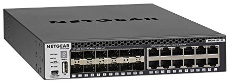 NETGEAR M4300-12X12F 24x10G 12x10GBASE-T 12xSFP+ Half-Width Stackable Switch For Server Aggregation (XSM4324S-100NES) Black