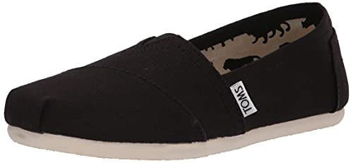 Toms Damen Classics Espadrilles, Schwarz Leinen