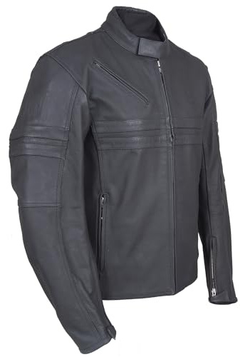 ROLEFF RACEWEAR Sportlich, zeitlose Motorrad Lederjacke im dezenten Anthrazit, Grau