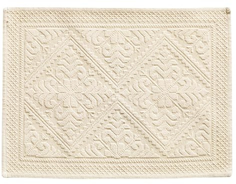 Vivaraise Badematte 100% Baumwolle Kreide (54 x 64 cm)
