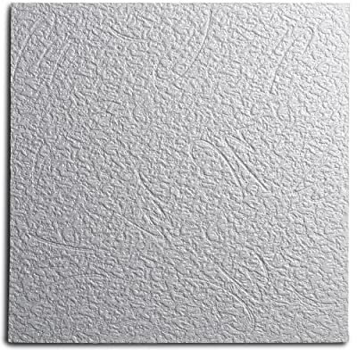 DECOSA Dalle de plafond Budapest - polystyrène - blanc - effet crépi - 50 x 50 cm - 8 sachets (=16 m2)